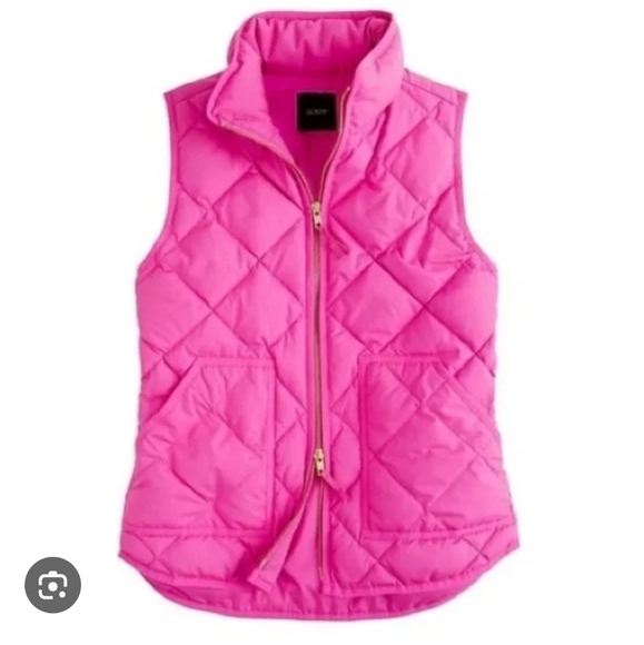 J. Crew Jackets & Blazers - J.Crew Women's Sonic Pink Quilted Vest Size Small